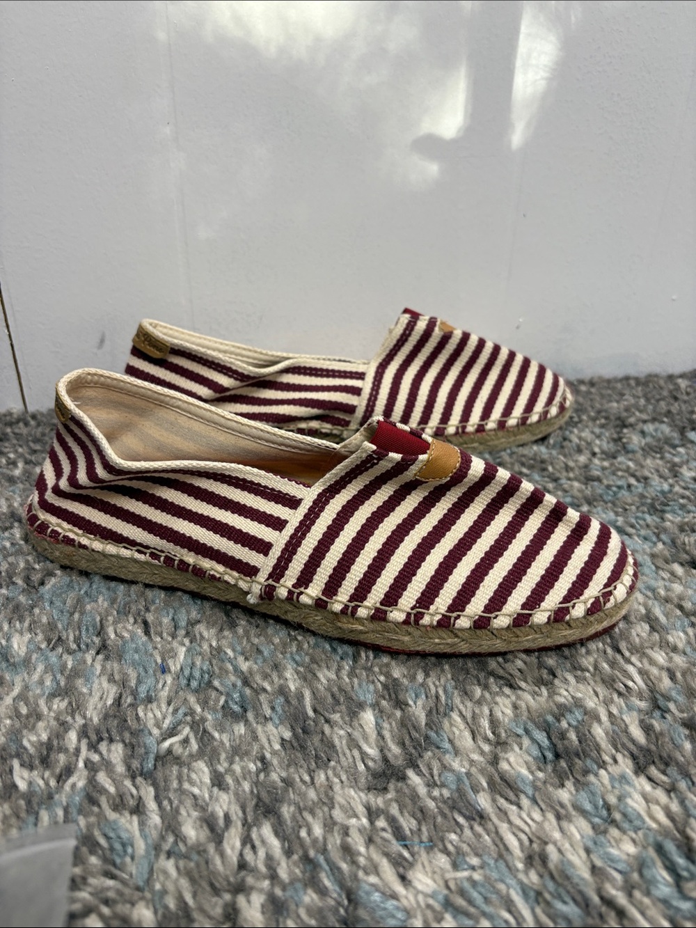 Toni Pons Shoes Womens 41 10 Slip On Espadrille Boat Woven Striped Preppy Beach